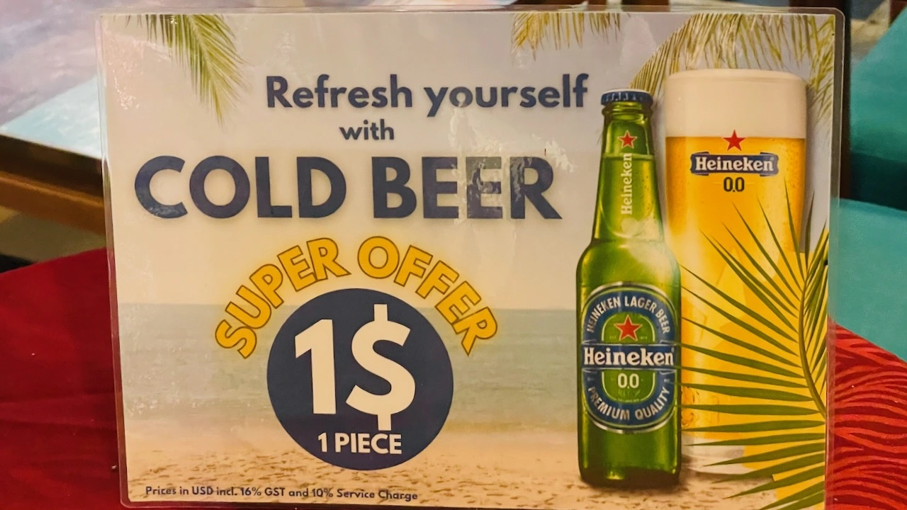 Angebot Bier im Ranthari auf Ukulhas
