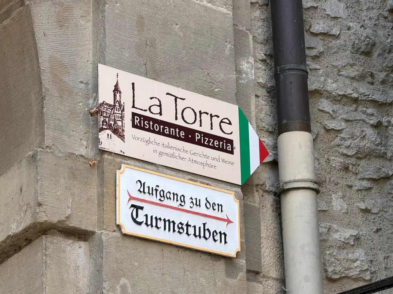Kirchberg Jagst Schild Turmstuben Jagsttal Roadtrip am Stadtturm